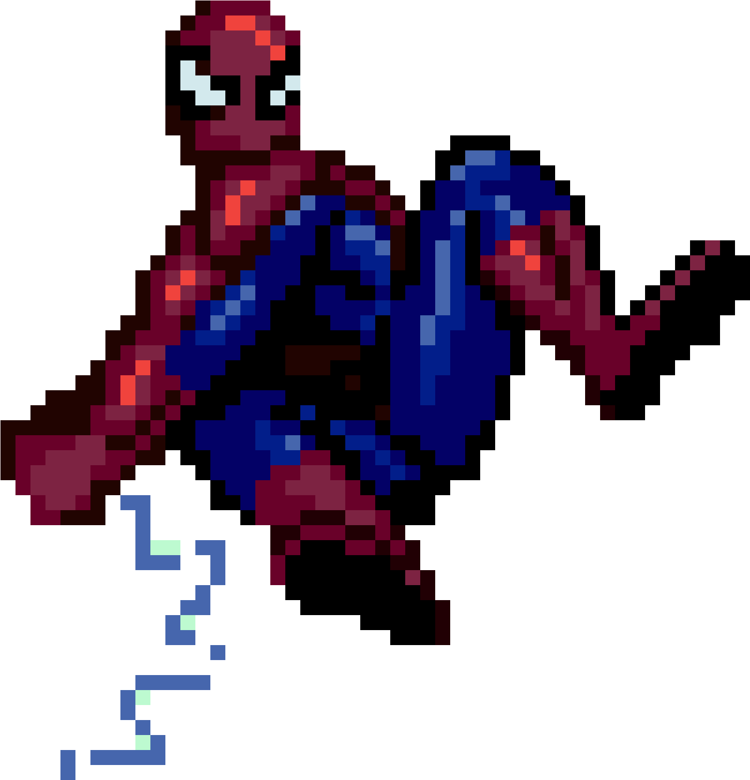Spiderman Pixel Art - Pixel Art Minecraft Grid (1650x1710), Png Download