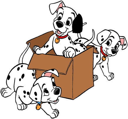 Puppy Clipart Dalmatian - Dog (436x405), Png Download
