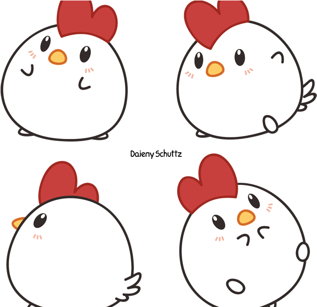 Jpg Library Cute Drawing Brilliant Ideas Coloring Pages - Cute Easy Chicken Drawings (650x600), Png Download