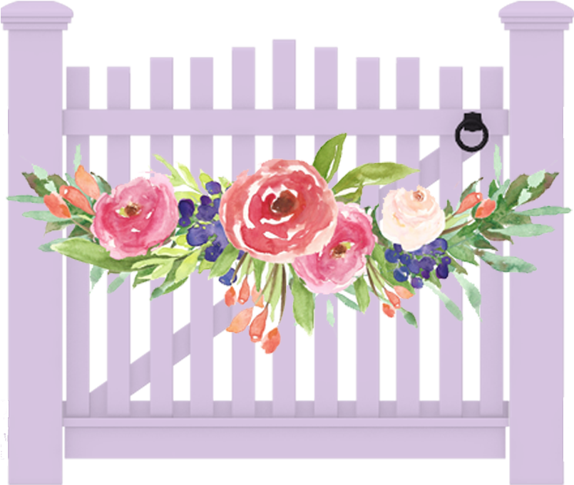 Gate Clipart Garden Design - Gate Wedding Art Png (804x716), Png Download