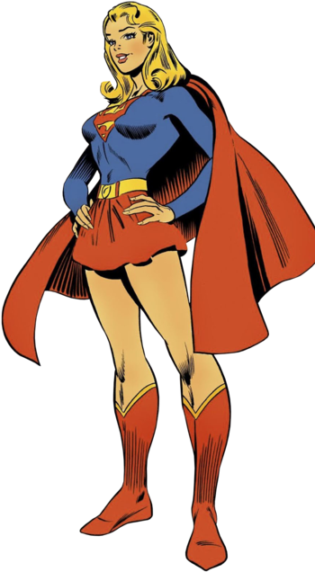 Supergirl Silver Age Dc Comics - Vintage Supergirl (366x655), Png Download