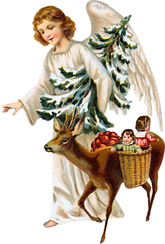 Christmas Angels Png Transparent - Christmas Angel Transparent Png (338x500), Png Download
