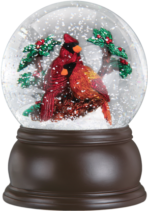 Pair Of Cardinals Snow Globe - Old World Christmas Pair Of Cardinals Snow Globe (442x442), Png Download