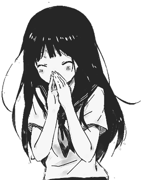 Tumblr Static - Anime Black And White (350x350), Png Download