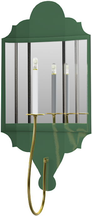 Charleston Sconce Peale Green Brass V=1505318498 - Sconce (1002x1002), Png Download