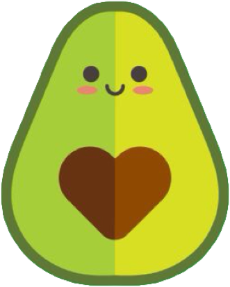 Transparent Avocado Kawaii - Kawaii Avocado Transparent (853x640), Png Download