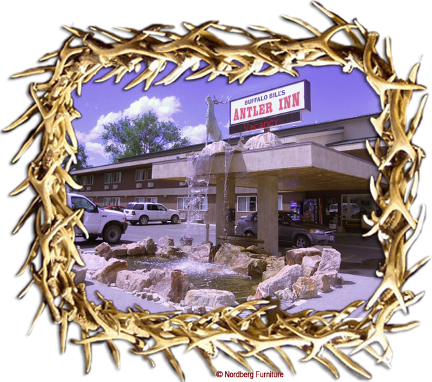 Buffalo Bills Antlers Inn Near Yellowstone National - Buffalo Bill Antler Inn (625x553), Png Download