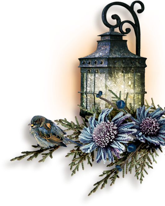 Street Lamp - Street Light Flowers Png (570x800), Png Download