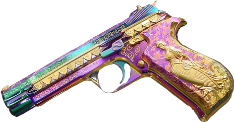 Kawaii And Transparencies - Pastel Goth Gun (500x281), Png Download