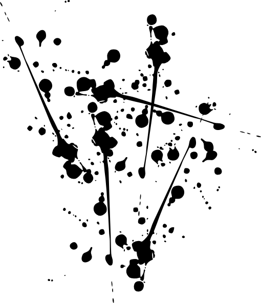 Splatter Clipart Outline Paint - Black Paint Splash Png (510x592), Png Download