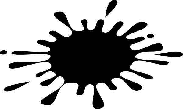 Ink Clipart Ink Splatter - Black Puddle Clip Art (600x358), Png Download