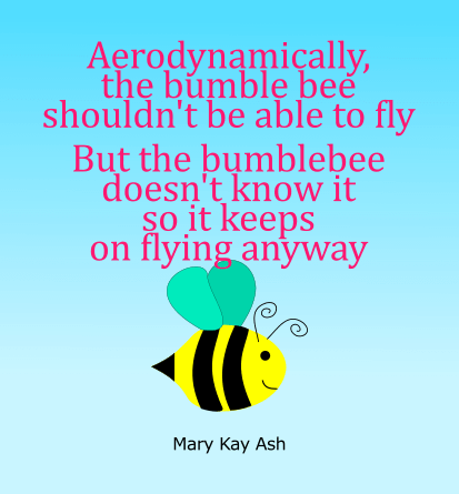 Mary Kay Bumblebee Quote - Mary Kay (413x445), Png Download