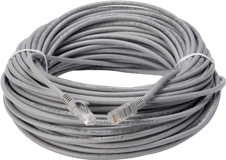 200 Foot Cat5e Extension Cables, Fire Resistant And - Security Cameras Ethernet Cable (900x600), Png Download