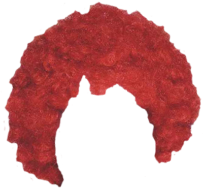 Wigs For Men Png Lace Front Wigs Besides Virgin Brazilian - Red Clown Hair Png (400x370), Png Download