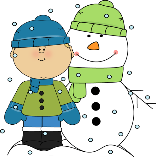 Snow Falling Clipart - Snowy Day Clip Art (496x500), Png Download