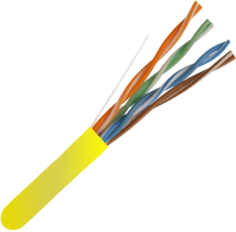 156-200 P Yl - Cat6 Plenum Cable 1000 Ft White (800x797), Png Download