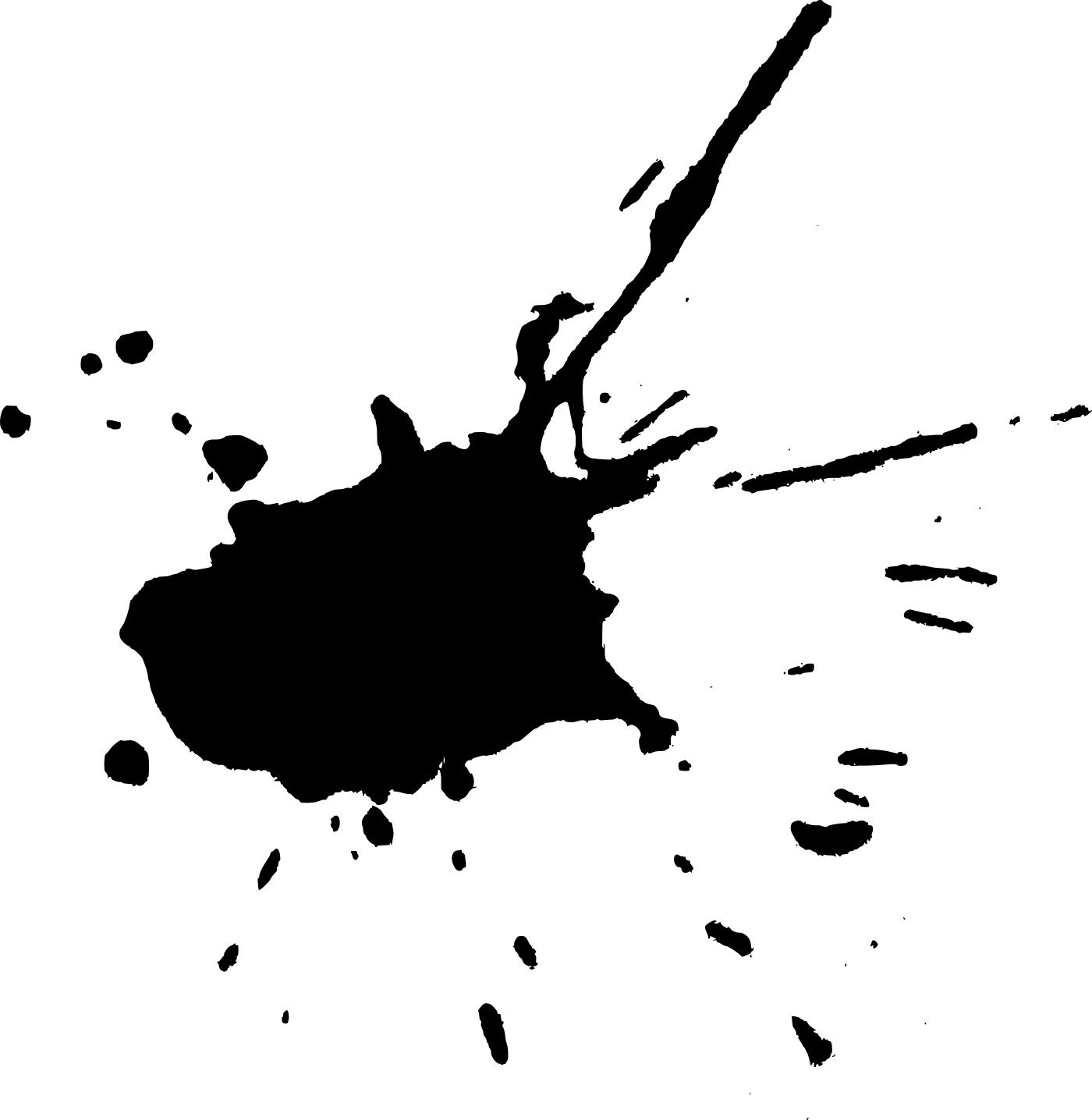 Free Download - Black Paint Stain Png (1400x1436), Png Download