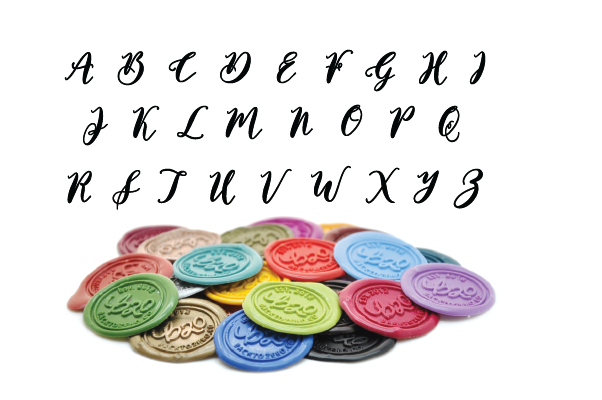 Copperplate Calligraphy Wedding Wax Seal Stamp - Initial Wax Seal Gothic (602x400), Png Download