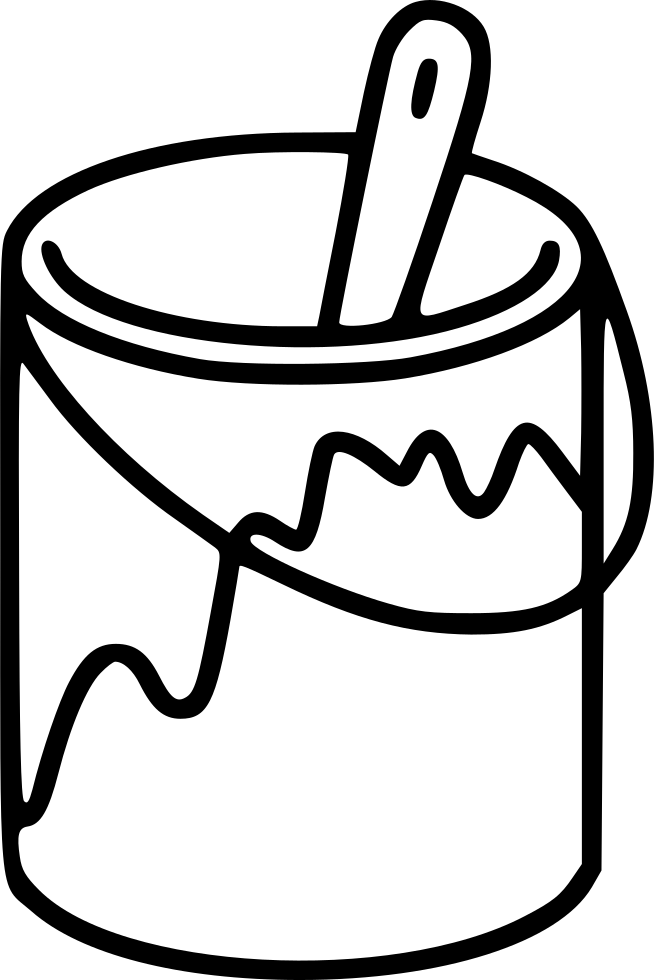 Paint Brush Tin Colour Brush Renovation Repair Comments - Paint Brush To Colour (654x980), Png Download