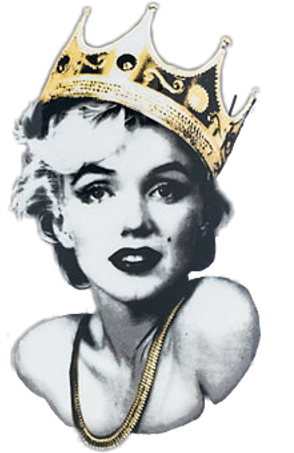 Scqueen Queen Crown Marilynmonroe Marilyn Monroe Marily - Marilyn Monroe Painting On Canvas High Detail (1024x1024), Png Download