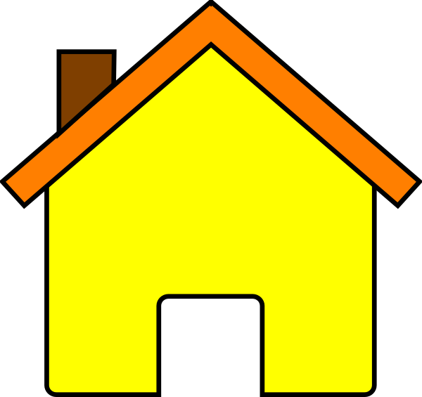 Yellow House 2 Clip Art At Clipart Library - Yellow House Clip Art (600x565), Png Download