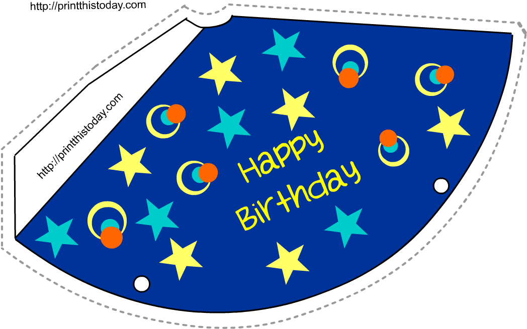 Free Download Birthday Party Hat Template Png Clipart - Party Hat Template (1100x800), Png Download