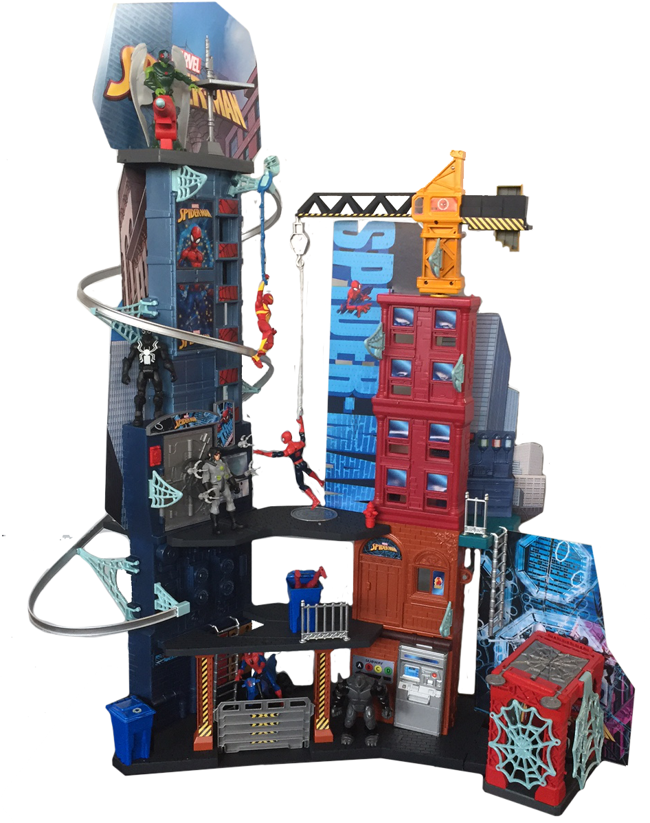 Homecoming Toys Official Press Images - Spiderman Mega City Playset (578x768), Png Download