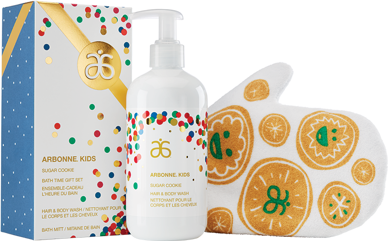 Arbonne® Kids Sugar Cookie Bath Time Gift Set Smells - Arbonne Sugar Cookie Body Wash (840x900), Png Download