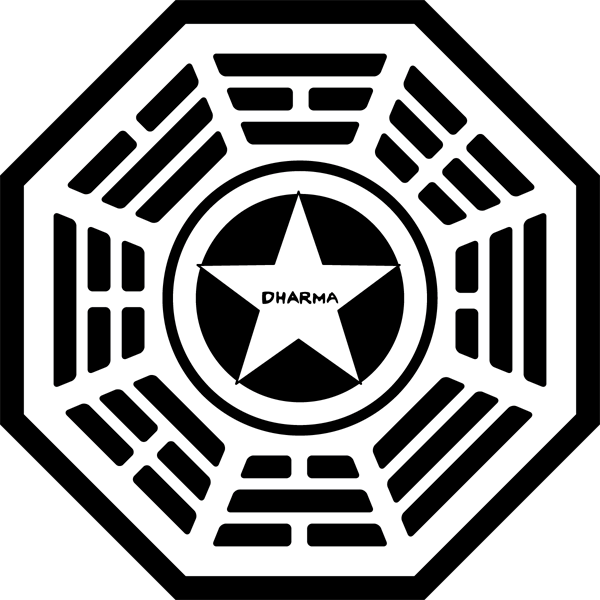 Dharma Star Logo - Dharma Initiative Star (600x600), Png Download