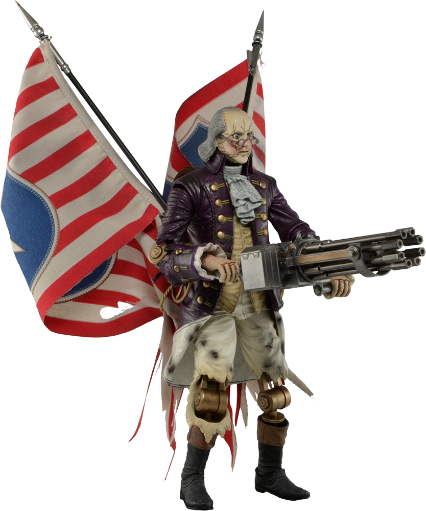 Benjamin Franklin "heavy Hitter" Patriot 9" Action - Ben Franklin Bioshock (834x1000), Png Download