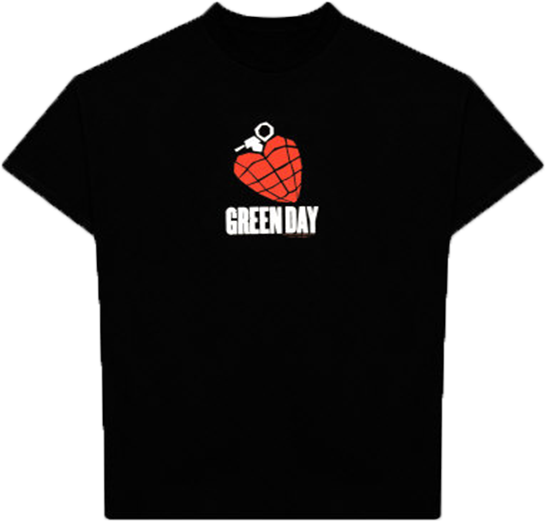 Green-dayheart - Hard Rock Shirt Girl (572x566), Png Download