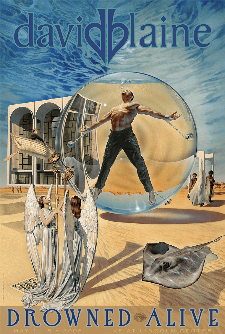 Drowned Allive Poster Dav - David Blaine Live Tour Poster (1200x1200), Png Download