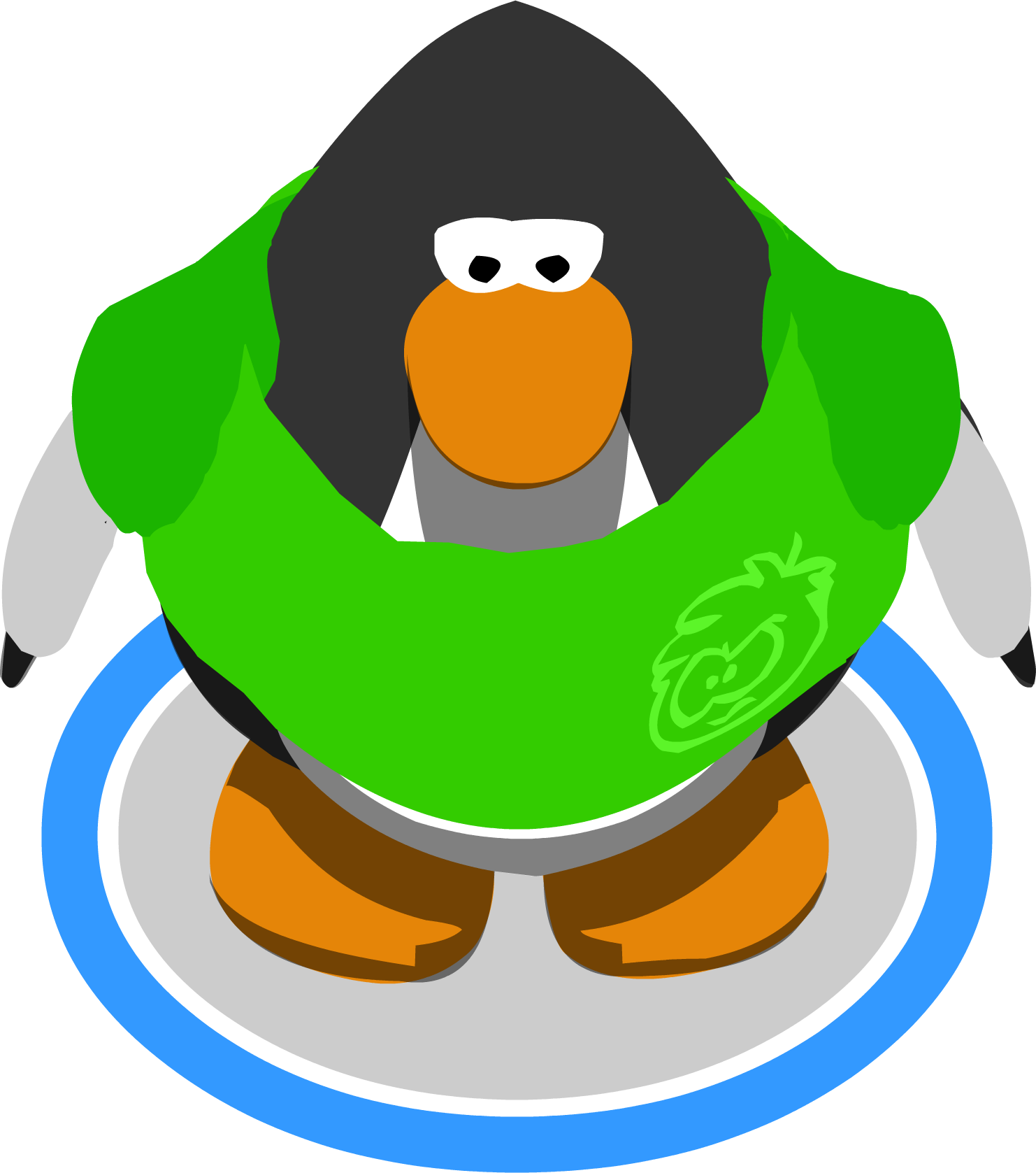 Green Skater Shirt Ig - Club Penguin Sprite (1482x1677), Png Download