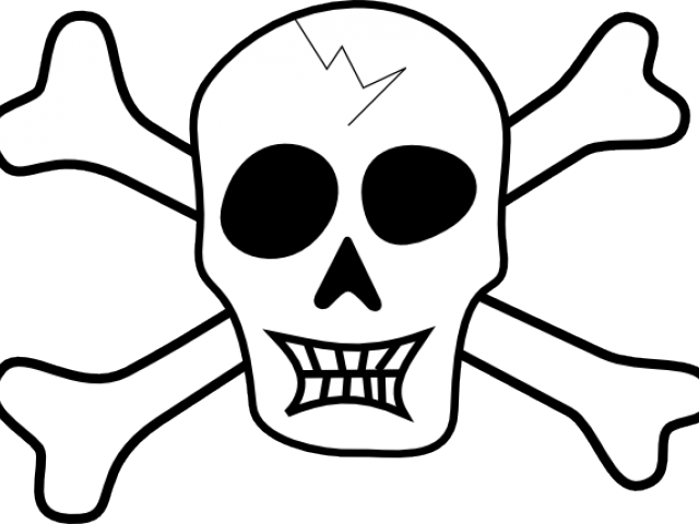 Jolly Roger Flag Clipart Kid Friendly - Skull And Crossbones Mousepad (640x480), Png Download