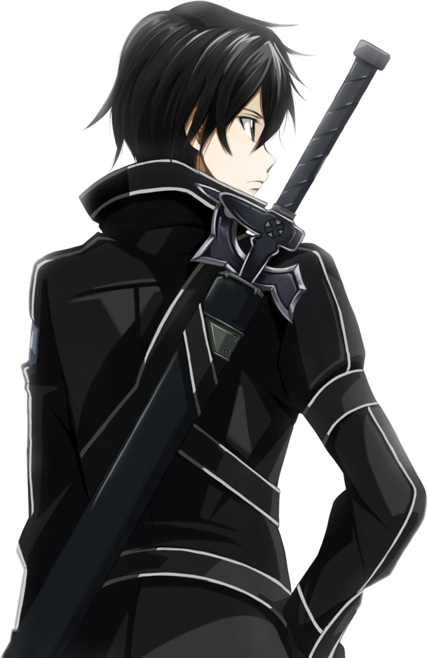 Report Abuse - Kirito Fighting (609x938), Png Download