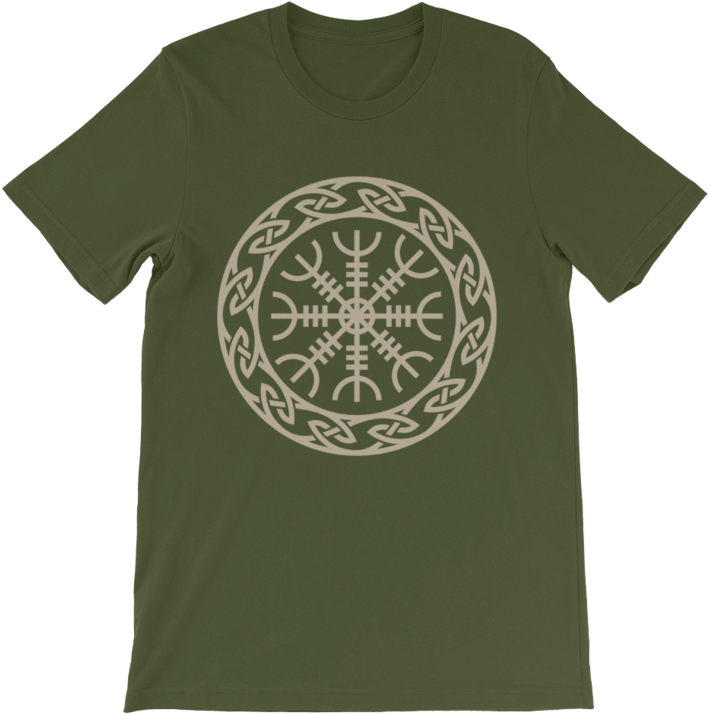 Aegishjalmur T-shirt - Embtao Glow In Dark Aegishjalmr Viking Helm (760x760), Png Download
