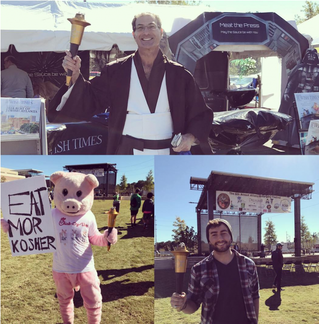 A Collage Of Atlanta Kosher Bbq Festival Participants - Pig (1024x640), Png Download