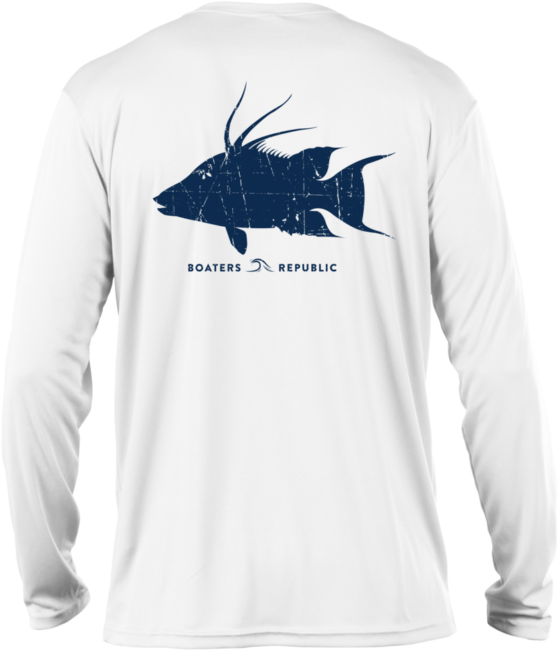 Distressed Hogfish L/s (828x1024), Png Download