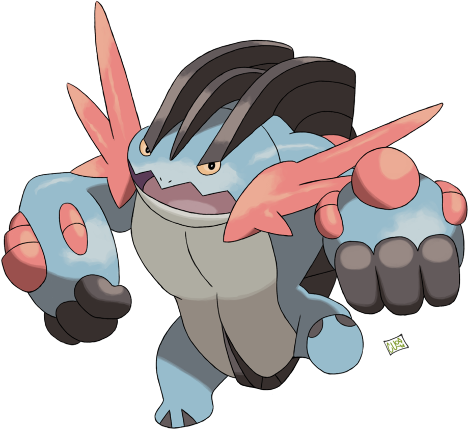 Mega Swampert Png - Swampert Mega Evolution Png (933x856), Png Download
