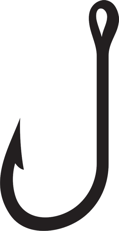 Fish Hook Png, Download Png Image With Transparent - Portable Network Graphics (400x775), Png Download