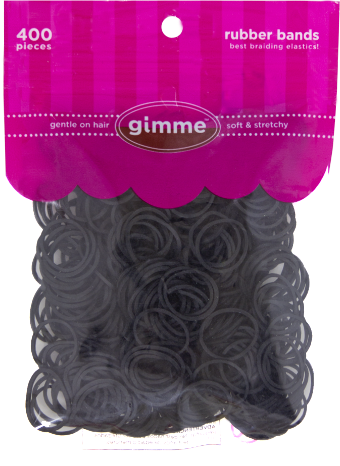 Black Rubber Bands, Black Hair Band, Ponytail, Hair - Noodle (1100x1100), Png Download