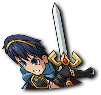 Marth Half Sticker - Sticker (600x600), Png Download