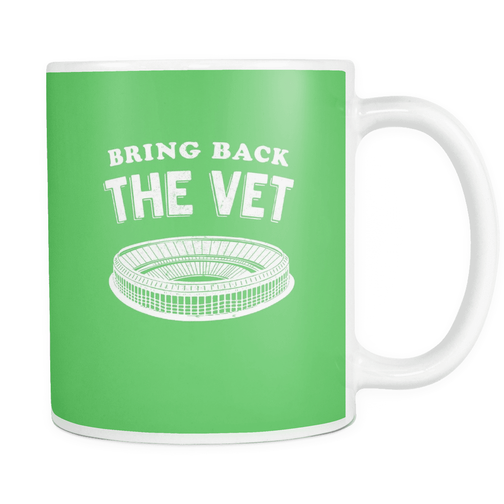 Bring Back The Vet Kelly Green Coffee Mug - Veterans Stadium (1024x1024), Png Download