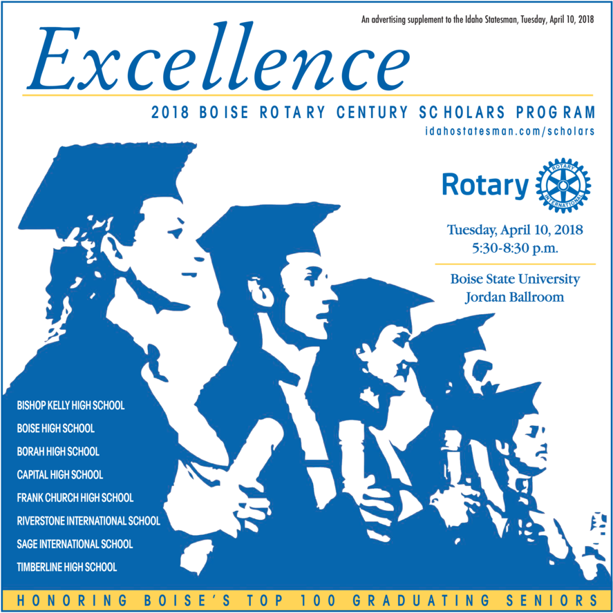 Excellence An Advertising Supplement To The Idaho Statesman, - Rotary International (960x960), Png Download