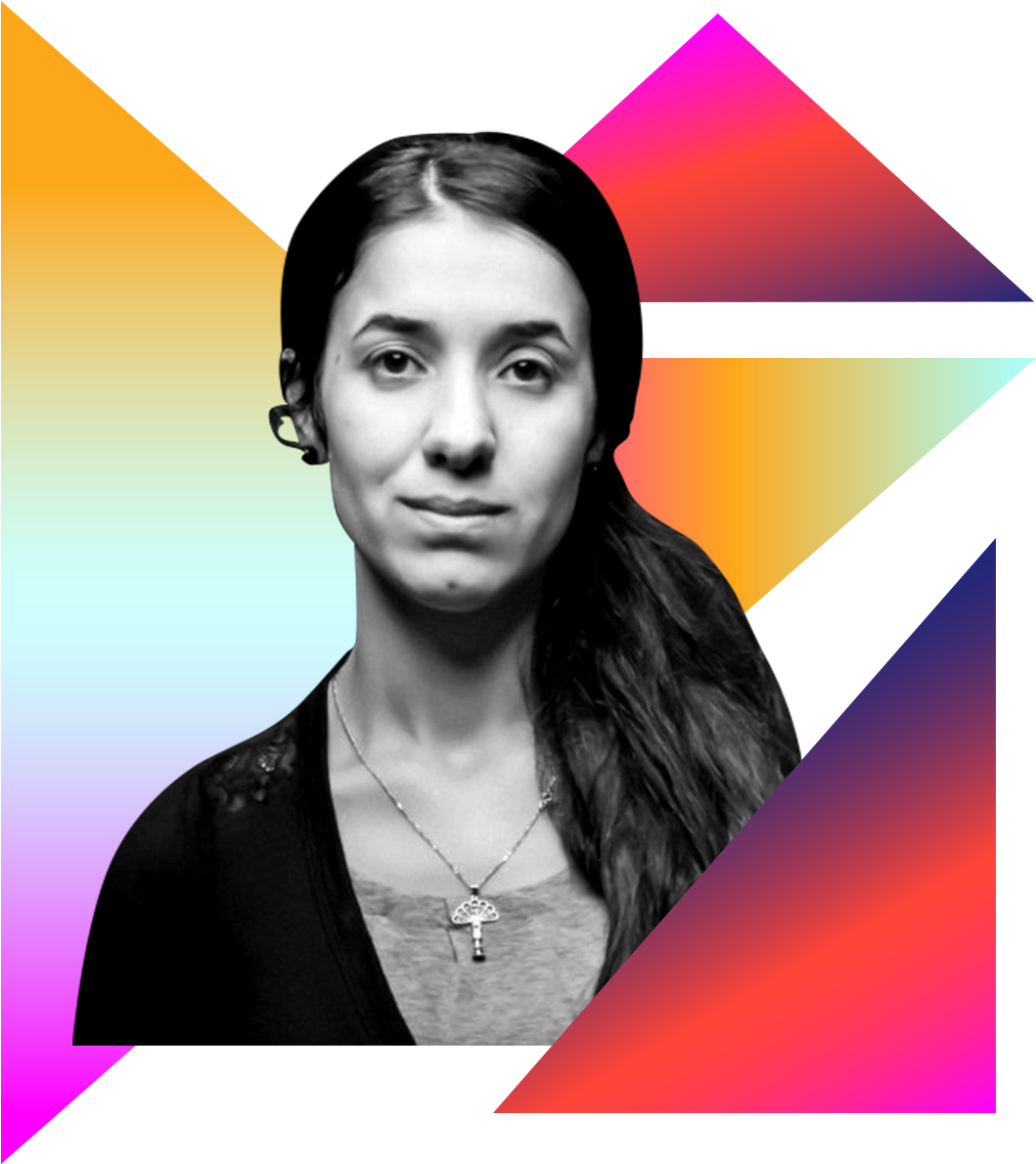Photo Illustration Of Nadia Murad In Black And White - Last Girl: My Story Of Captivity, (1200x1200), Png Download