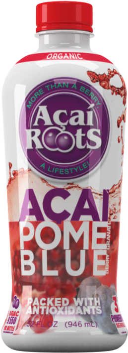 Organic Acai Pomegranite Blueberry Juice, 946ml - Acai Roots Pure Powder Pouch - 4 Oz Pouch (1160x870), Png Download