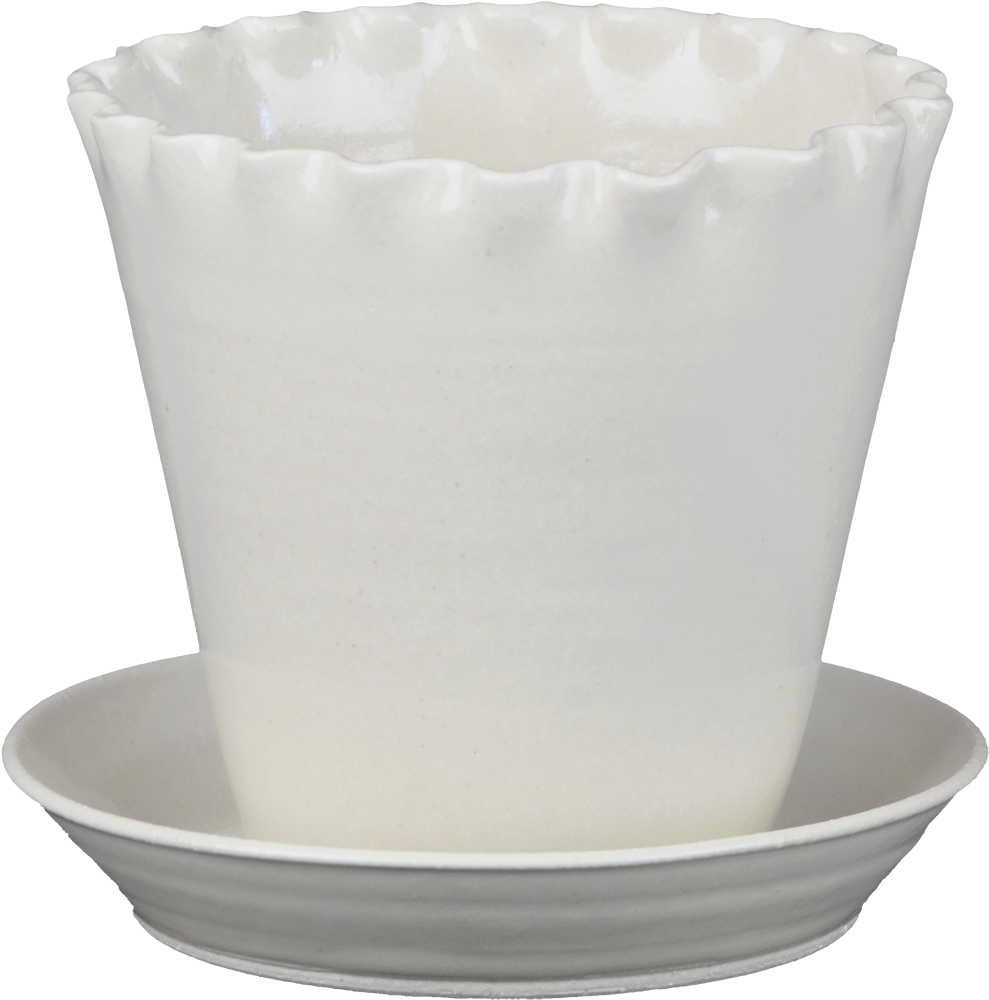 Ceramic White Pot Silo Full V=1540484095 - Saucer (1500x1500), Png Download