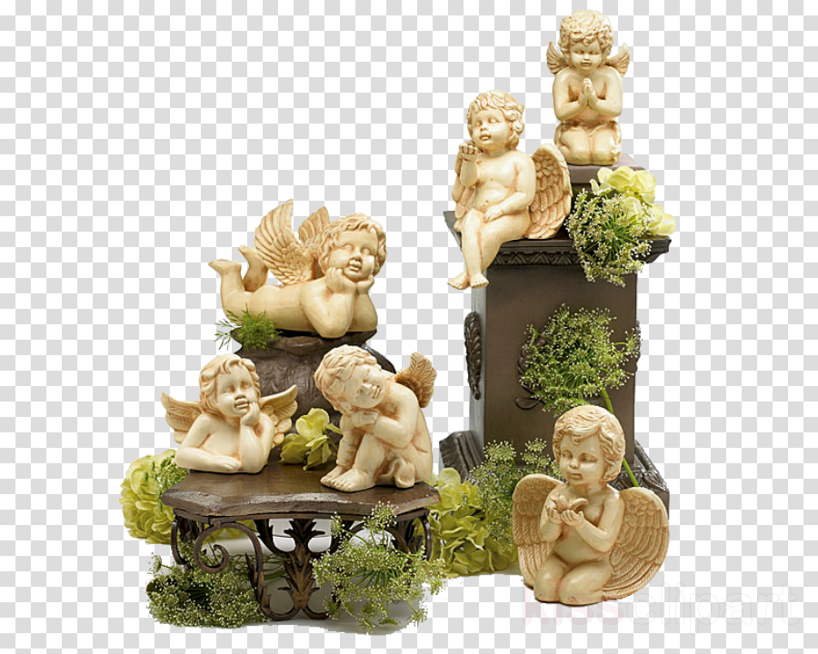 Figurine Clipart Figurine Cherub Angel - Burton & Burton Porcelain Cherub Figurine, Set (900x720), Png Download