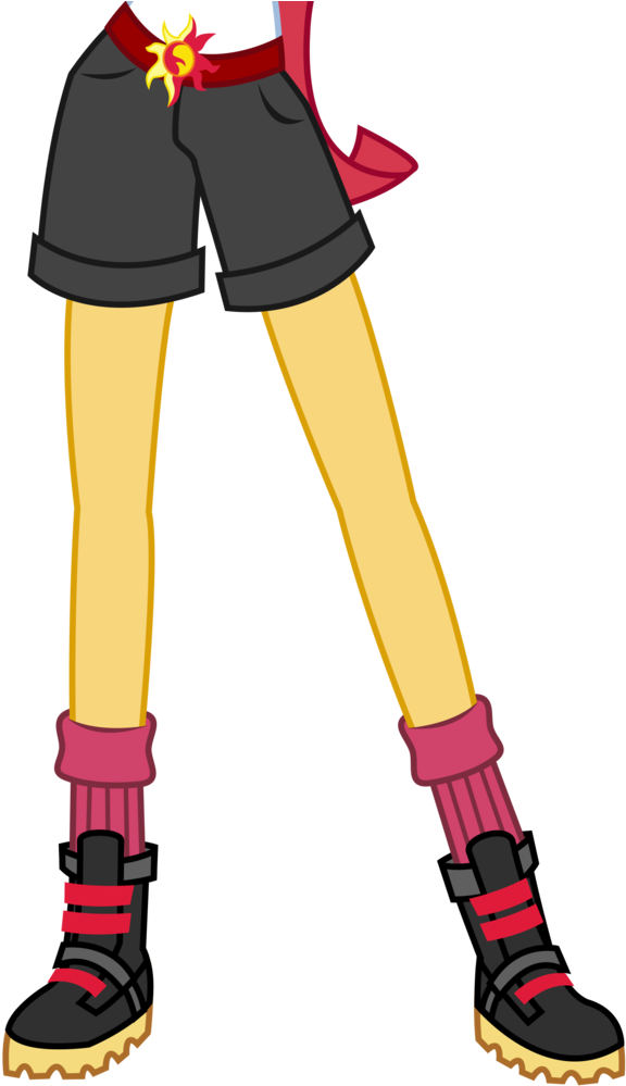 Artist Teentitansfan Belt Boots Clothes Cropped - Sunset Shimmer (644x1024), Png Download