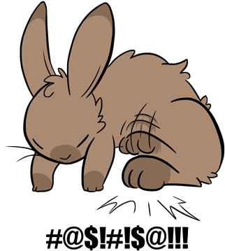 Angry Thumper - Teepublic (500x625), Png Download